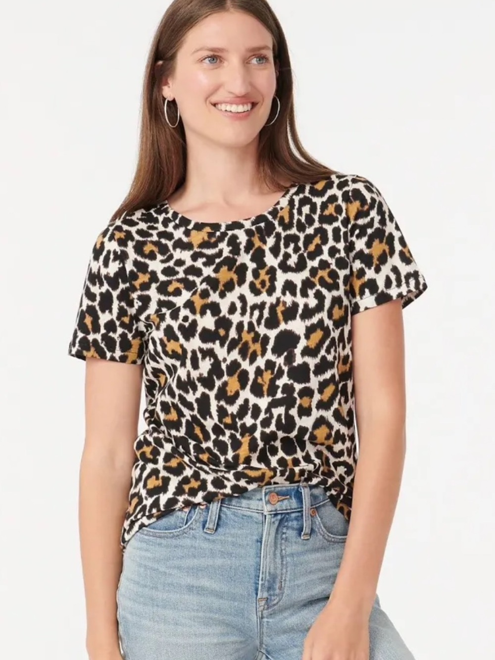 J. Crew Vintage cotton T-shirt in leopard